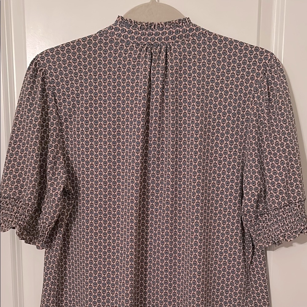 Adrianna Papell Pink and Blue Patterned Blouse - Picture 6 of 6